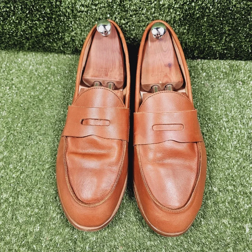 Astorflex Dartflex Brown Italian Leather Slip On Penny Loafer Mens Size 14